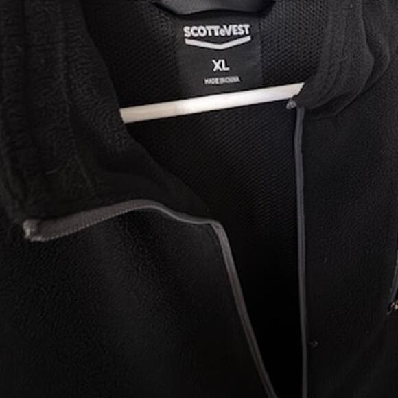 SCOTTeVEST Fleece 1/4 Zip Utility Black TEC Multiple Pocket Mens Jacket XL - Picture 6 of 6